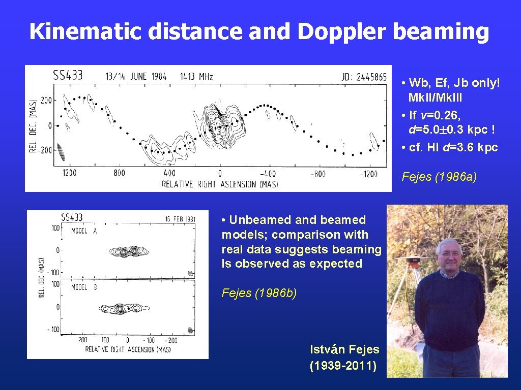 Kinematic distance and Doppler beaming • Wb, Ef, Jb only! Mk. II/Mk. III •