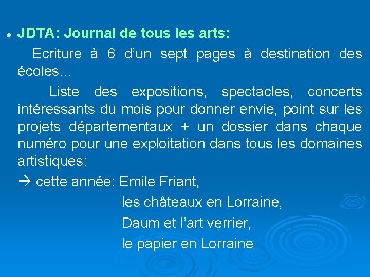 JDTA: Journal de tous les arts: Ecriture à 6 d’un sept pages à destination