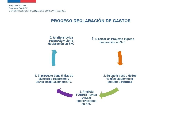 Proyectos VIU 19 P Programa FONDEF Comisión Nacional de Investigación Científica y Tecnológica PROCESO