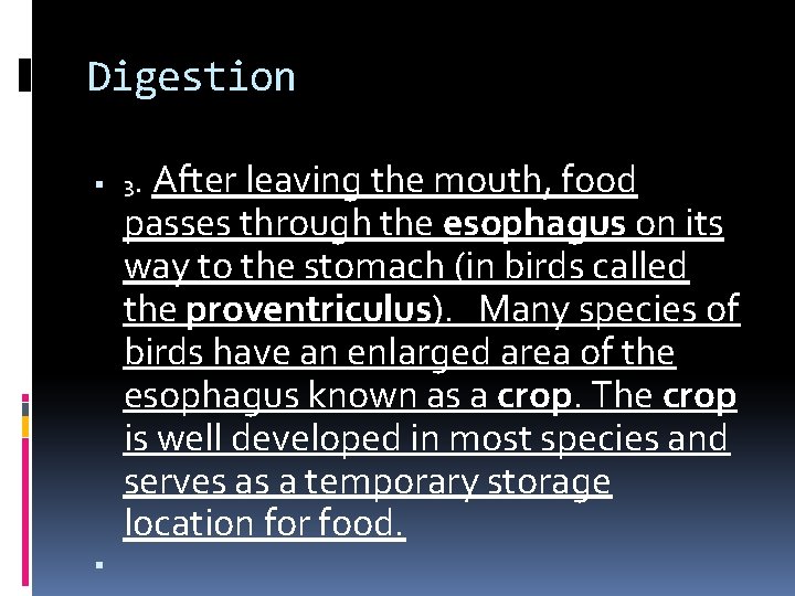 Digestion. After leaving the mouth, food passes through the esophagus on its way to Digestion. After leaving the mouth, food passes through the esophagus on its way to