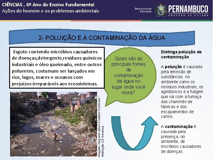 CIÊNCIAS , 6º Ano do Ensino Fundamental Ações do homem e os problemas ambientais
