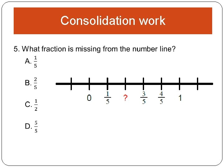 Consolidation work 