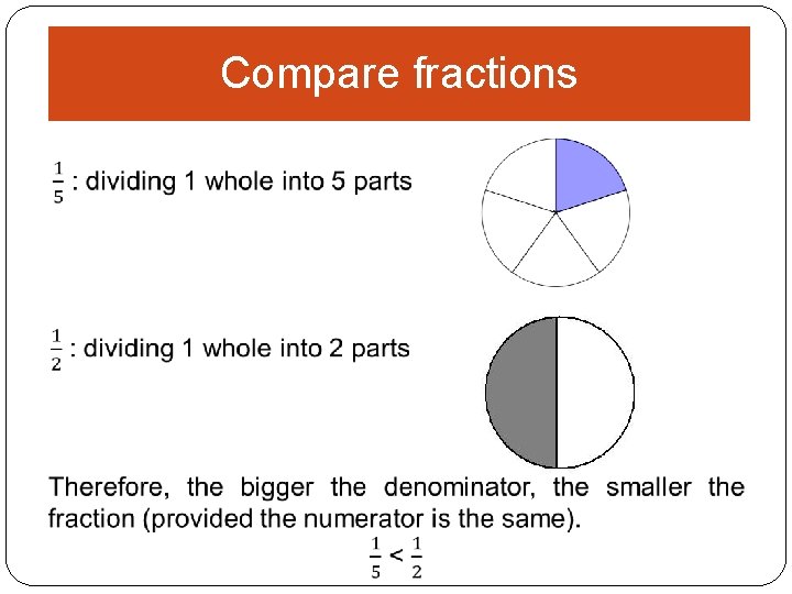 Compare fractions 