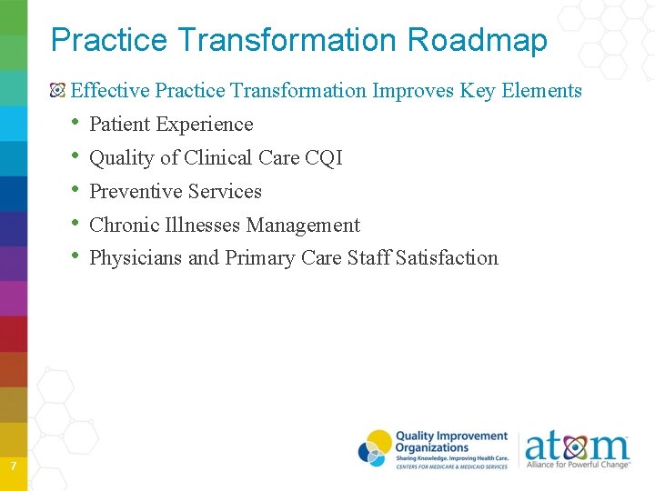Practice Transformation Roadmap Effective Practice Transformation Improves Key Elements • • • 7 Patient Practice Transformation Roadmap Effective Practice Transformation Improves Key Elements • • • 7 Patient