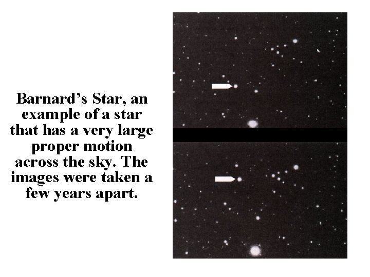 Barnard’s Star, an example of a star that has a very large proper motion
