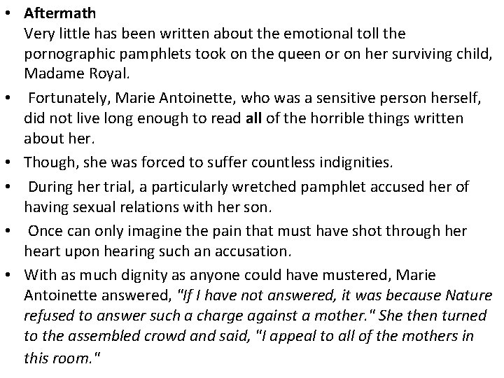  • Aftermath Very little has been written about the emotional toll the pornographic