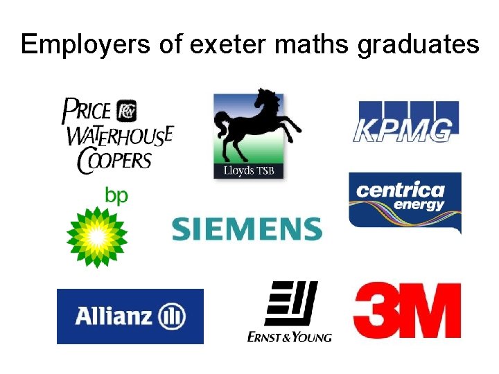 Employers of exeter maths graduates Employers of exeter maths graduates