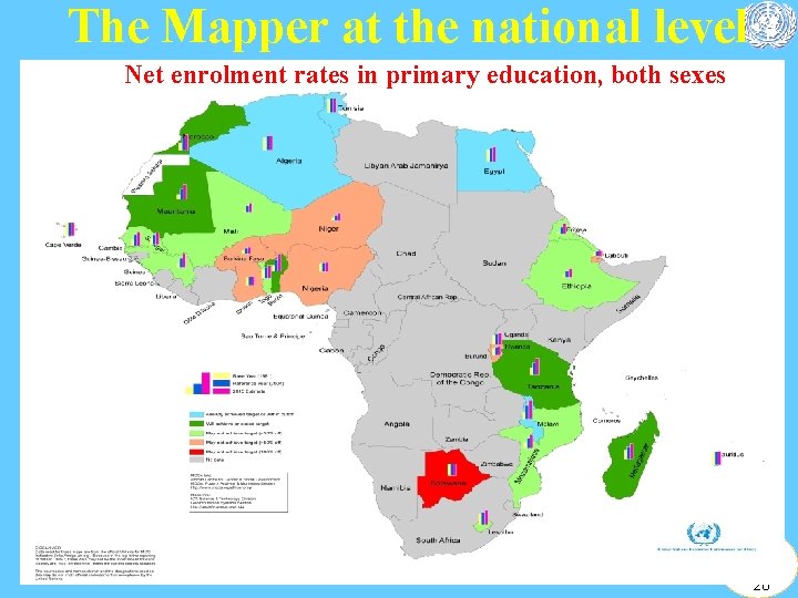 The Mapper at the national level Net enrolment rates in primary education, both sexes