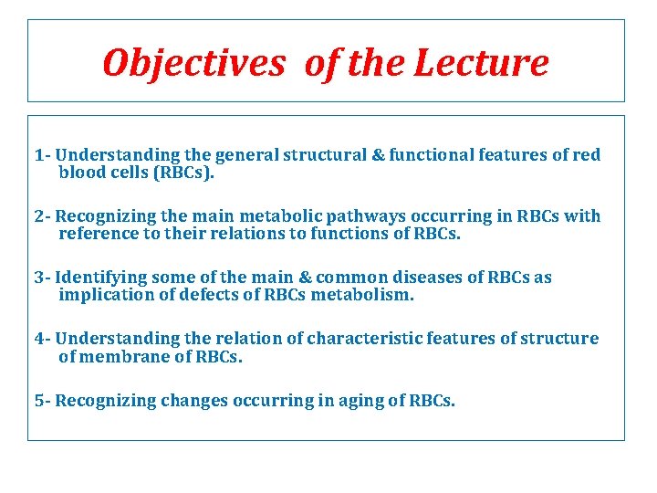 Metabolism Of Red Blood Cells Rbcs Hmim 224