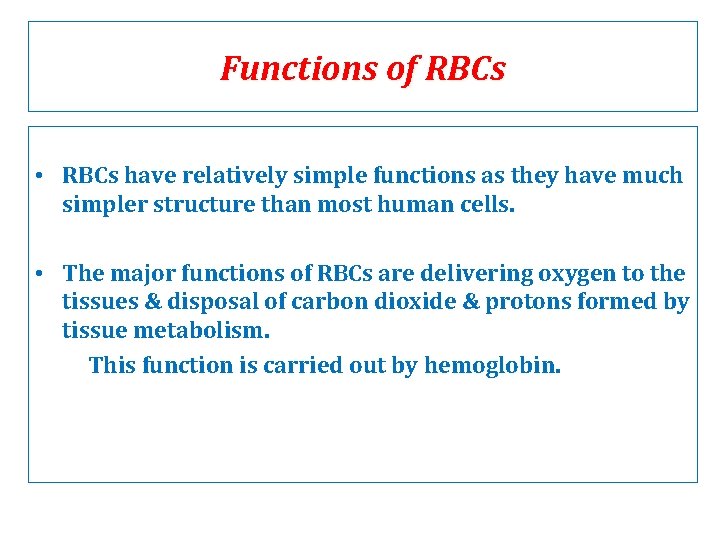 Metabolism of Red Blood Cells RBCs HMIM 224