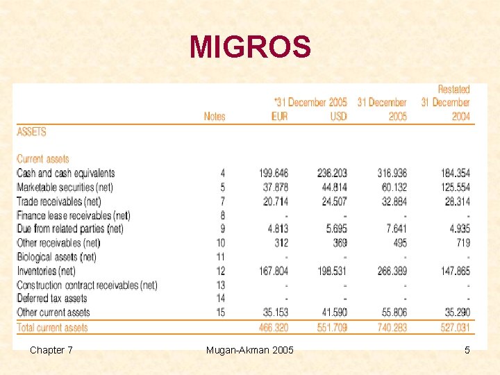 MIGROS Chapter 7 Mugan-Akman 2005 5 