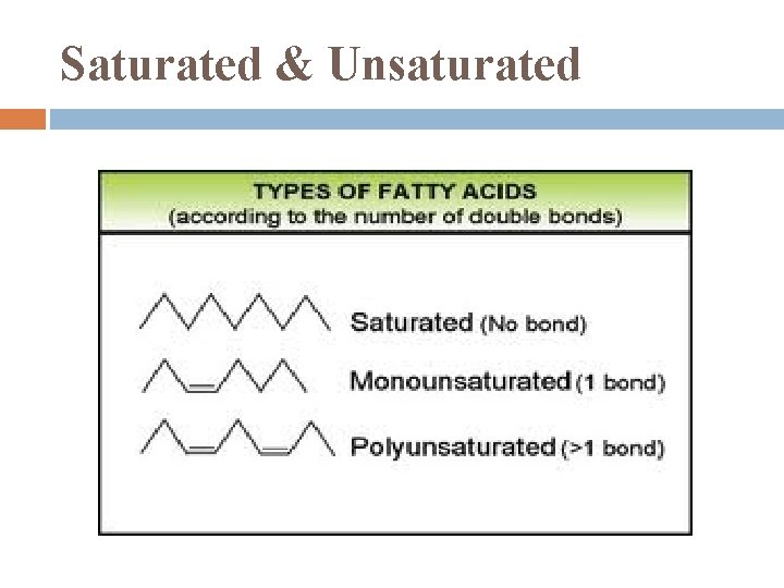 Saturated & Unsaturated 