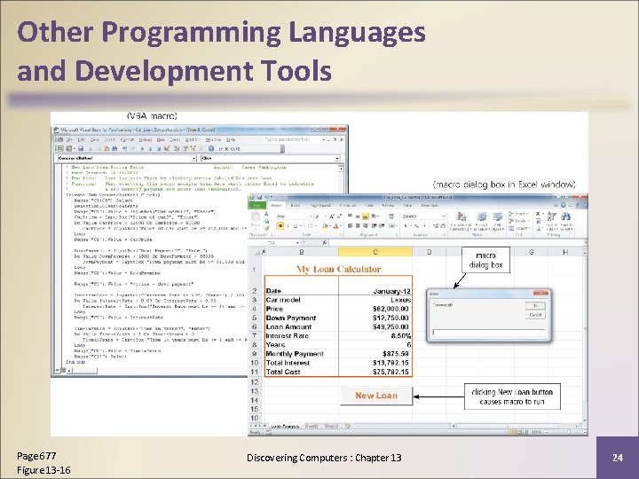 Other Programming Languages and Development Tools Page 677 Figure 13 -16 Discovering Computers :