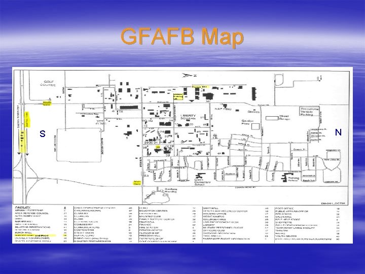 GFAFB Map S N GFAFB Map S N