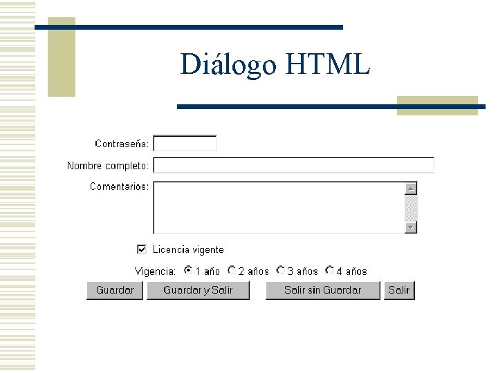 Diálogo HTML 