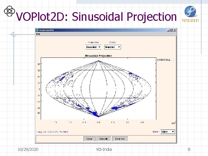 VOPlot 2 D: Sinusoidal Projection 10/29/2020 VO-India 8 