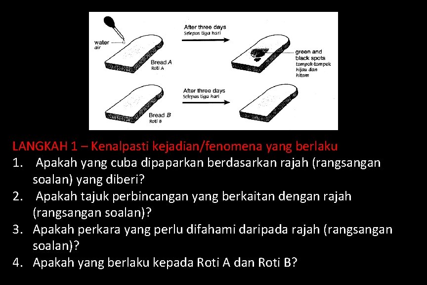 LANGKAH 1 – Kenalpasti kejadian/fenomena yang berlaku 1. Apakah yang cuba dipaparkan berdasarkan rajah