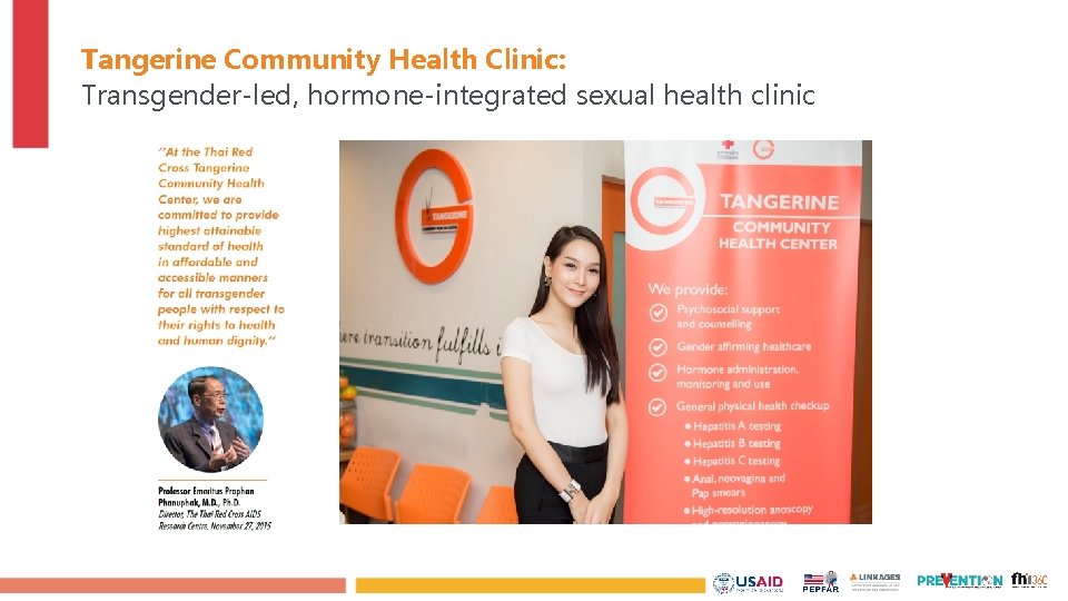 Tangerine Community Health Clinic: Transgender-led, hormone-integrated sexual health clinic 