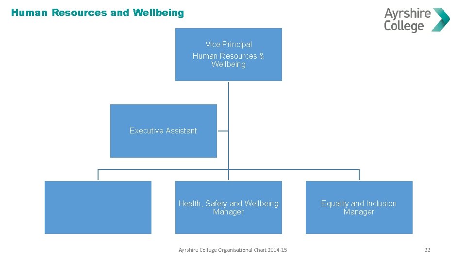 Human Resources and Wellbeing Vice Principal Human Resources & Wellbeing Executive Assistant Health, Safety