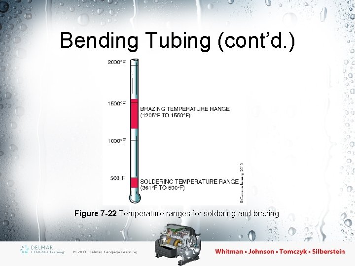 Bending Tubing (cont’d. ) Figure 7 -22 Temperature ranges for soldering and brazing 