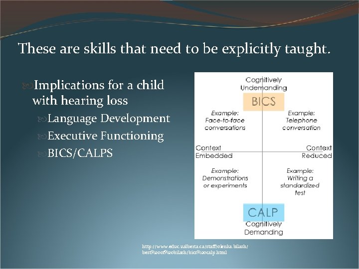 These are skills that need to be explicitly taught. Implications for a child with These are skills that need to be explicitly taught. Implications for a child with