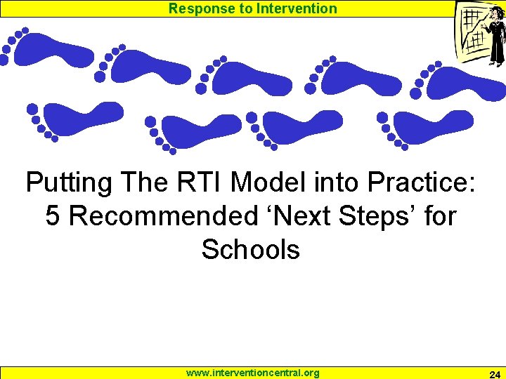 Response to Intervention Putting The RTI Model into Practice: 5 Recommended ‘Next Steps’ for