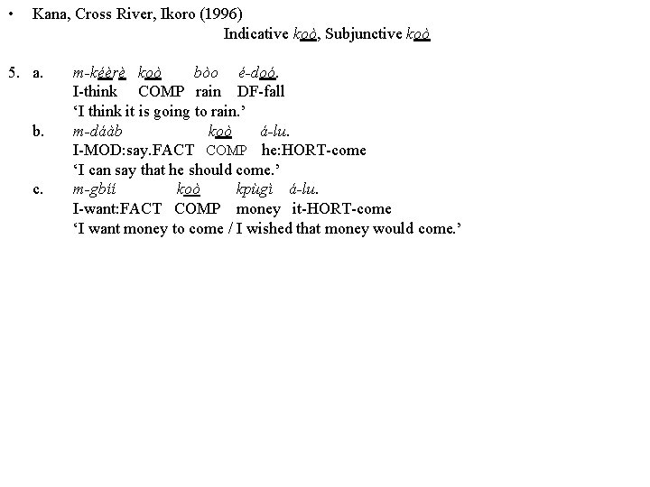 Toward A Typology Of Niger Congo Complementation Ron