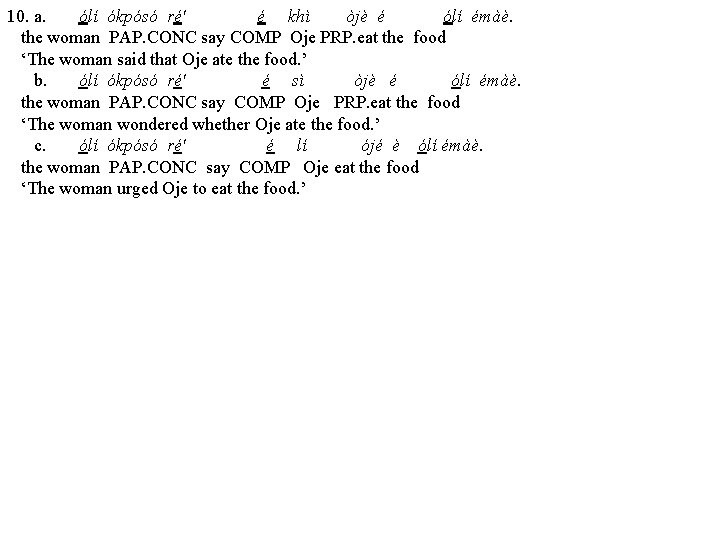 Toward A Typology Of Niger Congo Complementation Ron