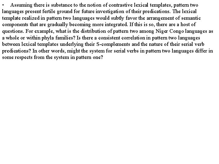 Toward A Typology Of Niger Congo Complementation Ron