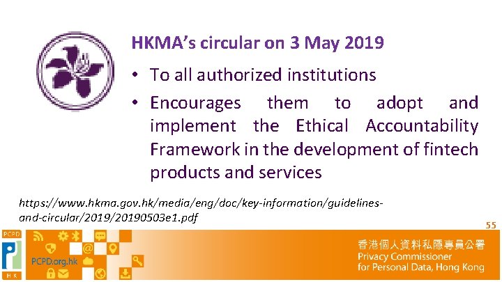 HKMA’s circular on 3 May 2019 • To all authorized institutions • Encourages them