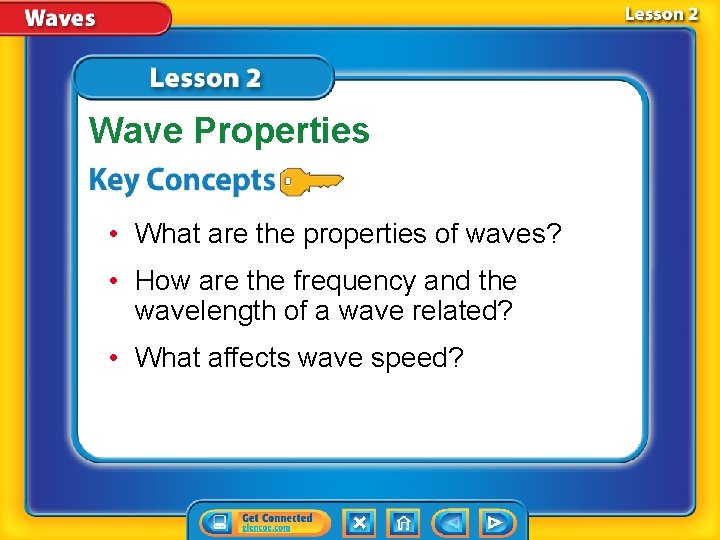 Wave Properties • What are the properties of waves? • How are the frequency