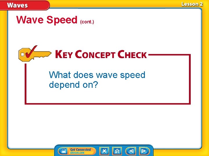 Wave Speed (cont. ) What does wave speed depend on? 