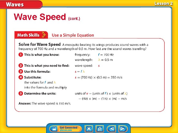 Wave Speed (cont. ) 