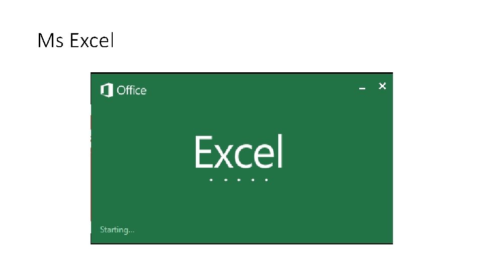 Ms Excel 