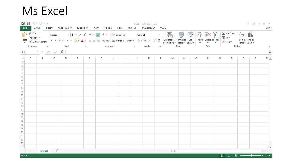 Ms Excel 