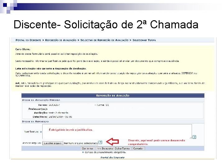 Discente- Solicitação de 2ª Chamada 