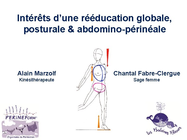 Intérêts d’une rééducation globale, posturale & abdomino-périnéale Alain Marzolf Chantal Fabre-Clergue Kinésithérapeute Sage femme