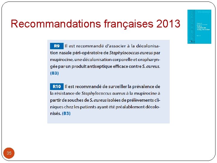 Recommandations françaises 2013 35 
