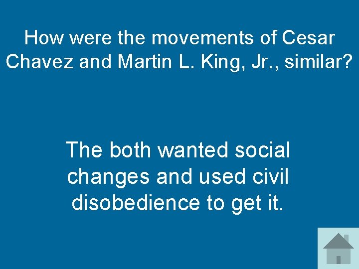 How were the movements of Cesar Chavez and Martin L. King, Jr. , similar?