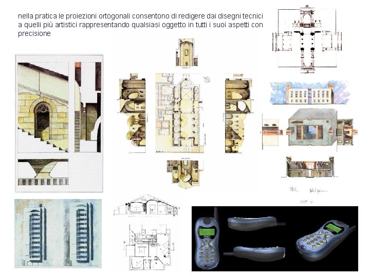 nella pratica le proiezioni ortogonali consentono di redigere dai disegni tecnici a quelli più