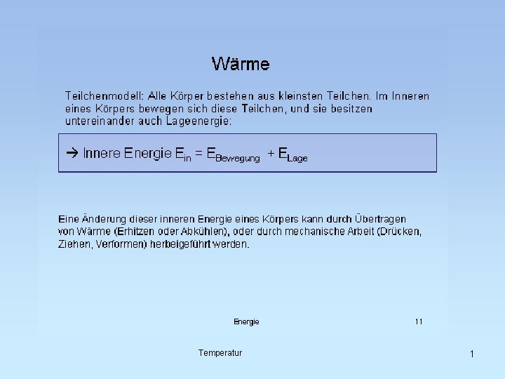 Temperatur 1 