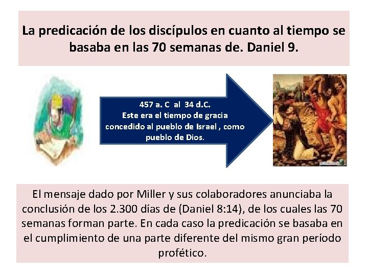 La predicación de los discípulos en cuanto al tiempo se basaba en las 70