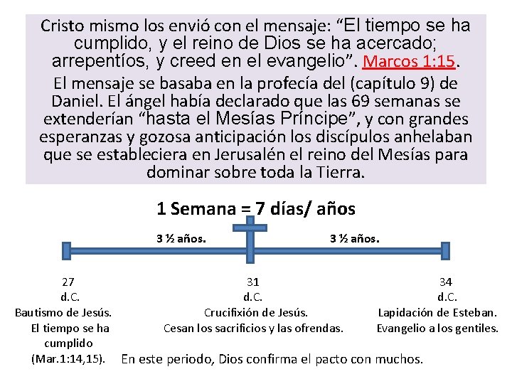 Cristo mismo los envió con el mensaje: “El tiempo se ha cumplido, y el