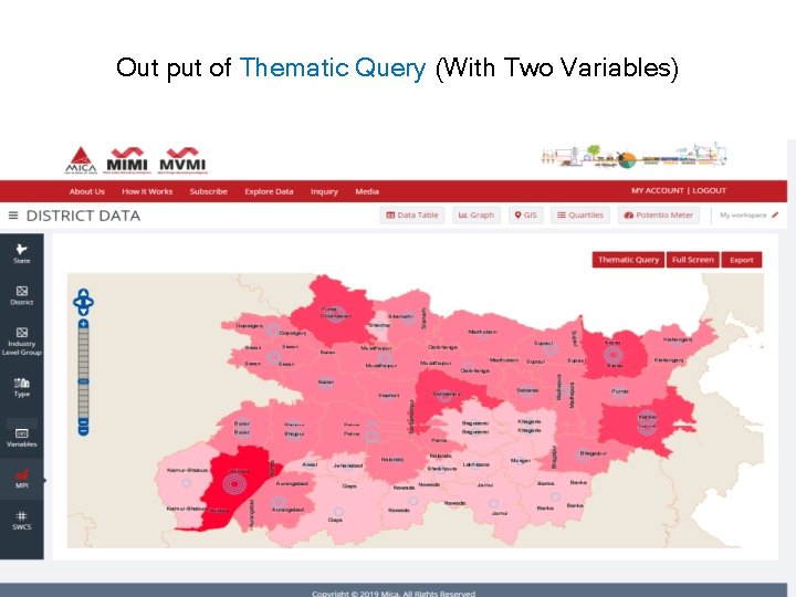 Out put of Thematic Query (With Two Variables) 