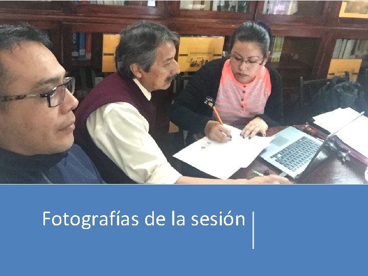 Fotografías de la sesión 