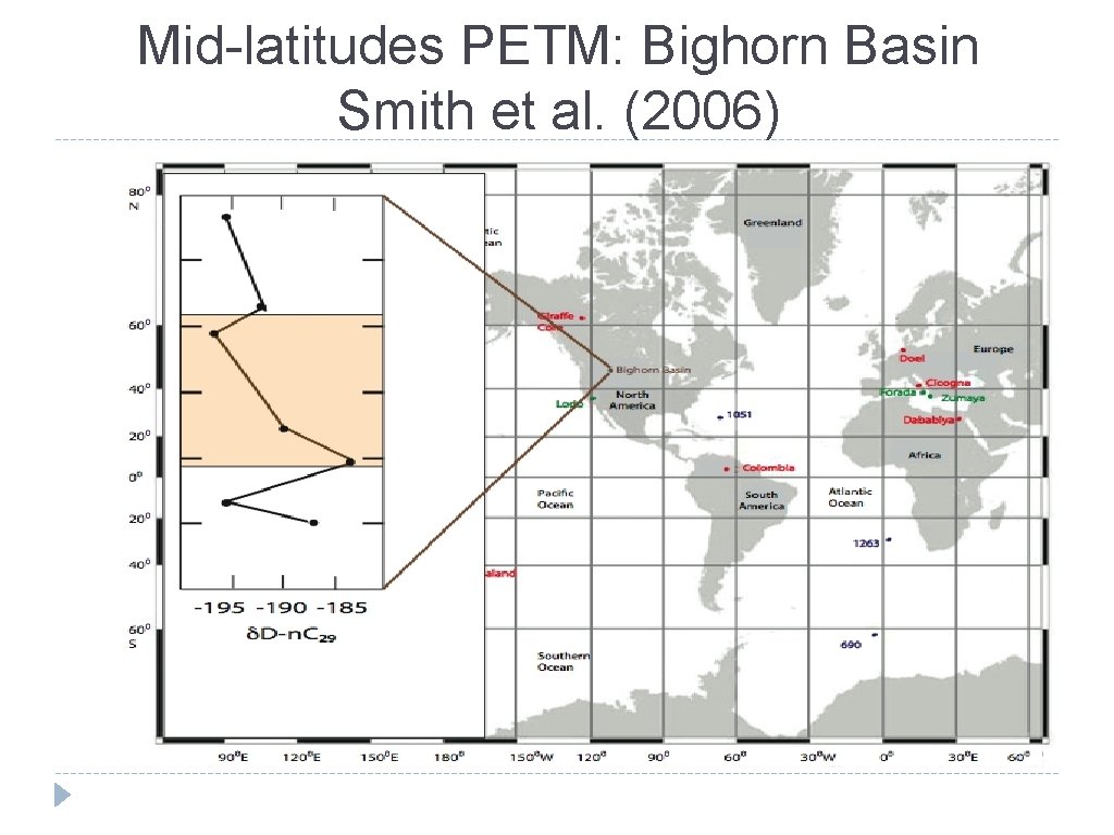 Mid-latitudes PETM: Bighorn Basin Smith et al. (2006) 