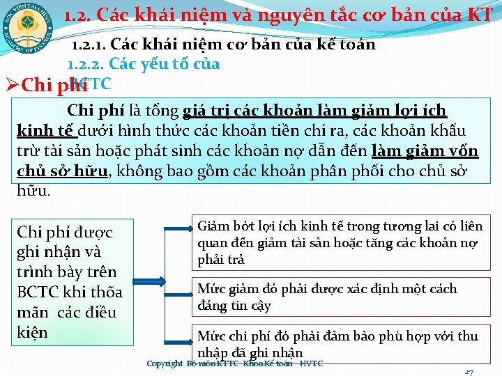 1. 2. Các khái niệm và nguyên tắc cơ bản của KT 1. 2.