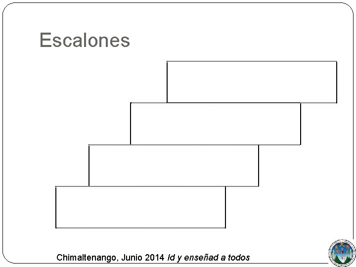 Escalones Chimaltenango, Junio 2014 Id y enseñad a todos 