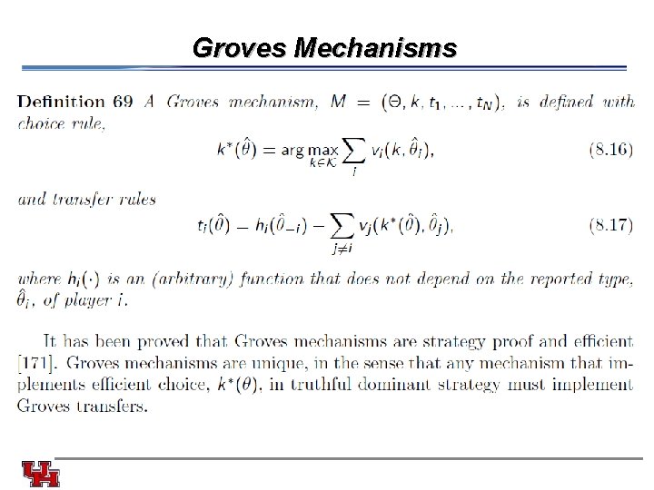 Groves Mechanisms 