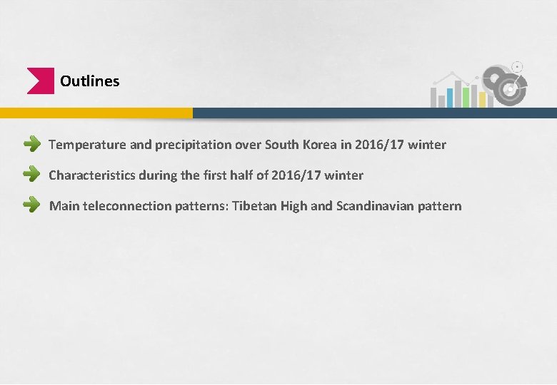 Outlines Temperature and precipitation over South Korea in 2016/17 winter Characteristics during the first